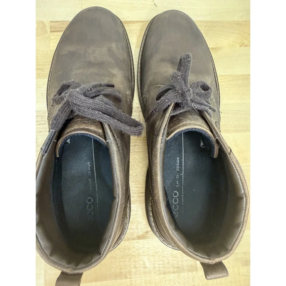 ECCO Men's Gore-Tex Waterproof Brown‎ Leather Chukka Boots EUR 45 US 11-11.5